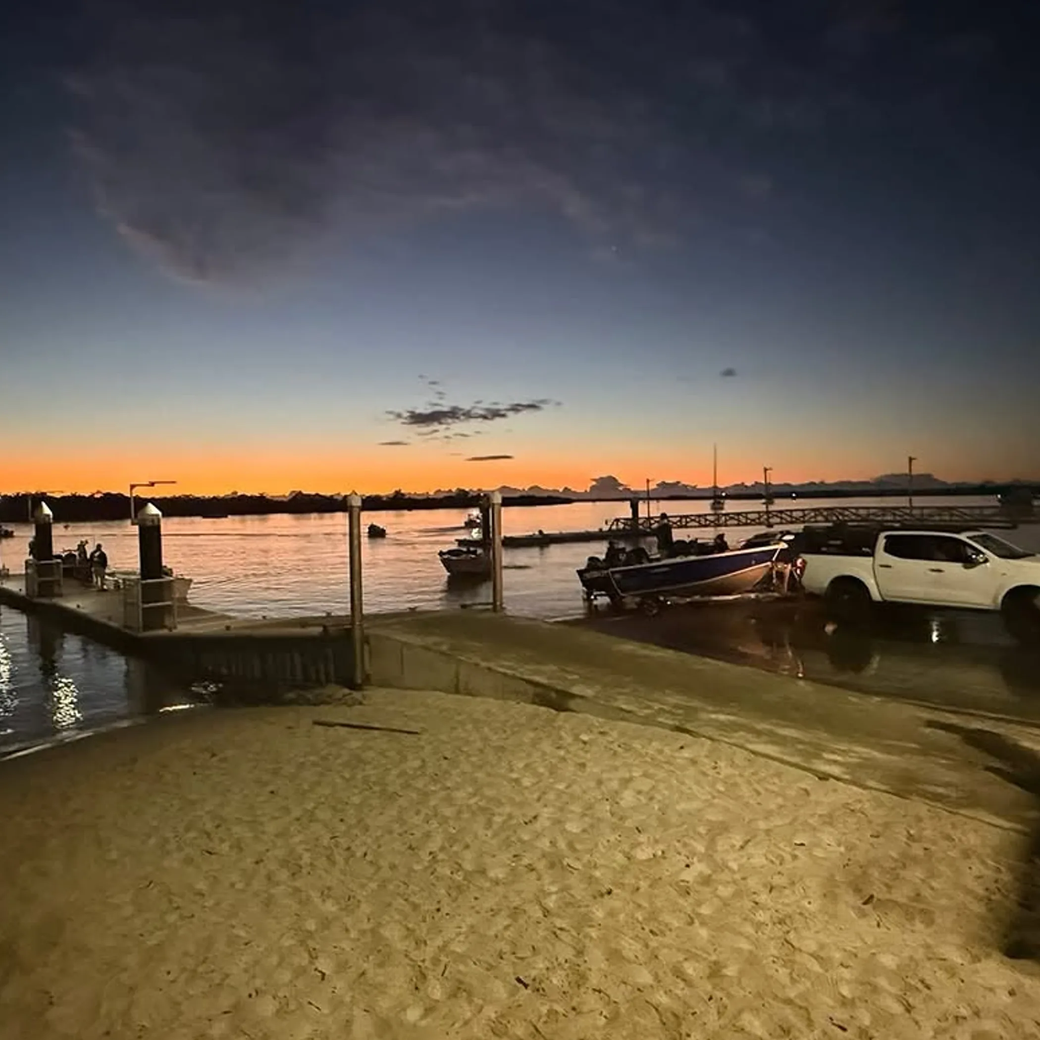 coastal waterway with boats