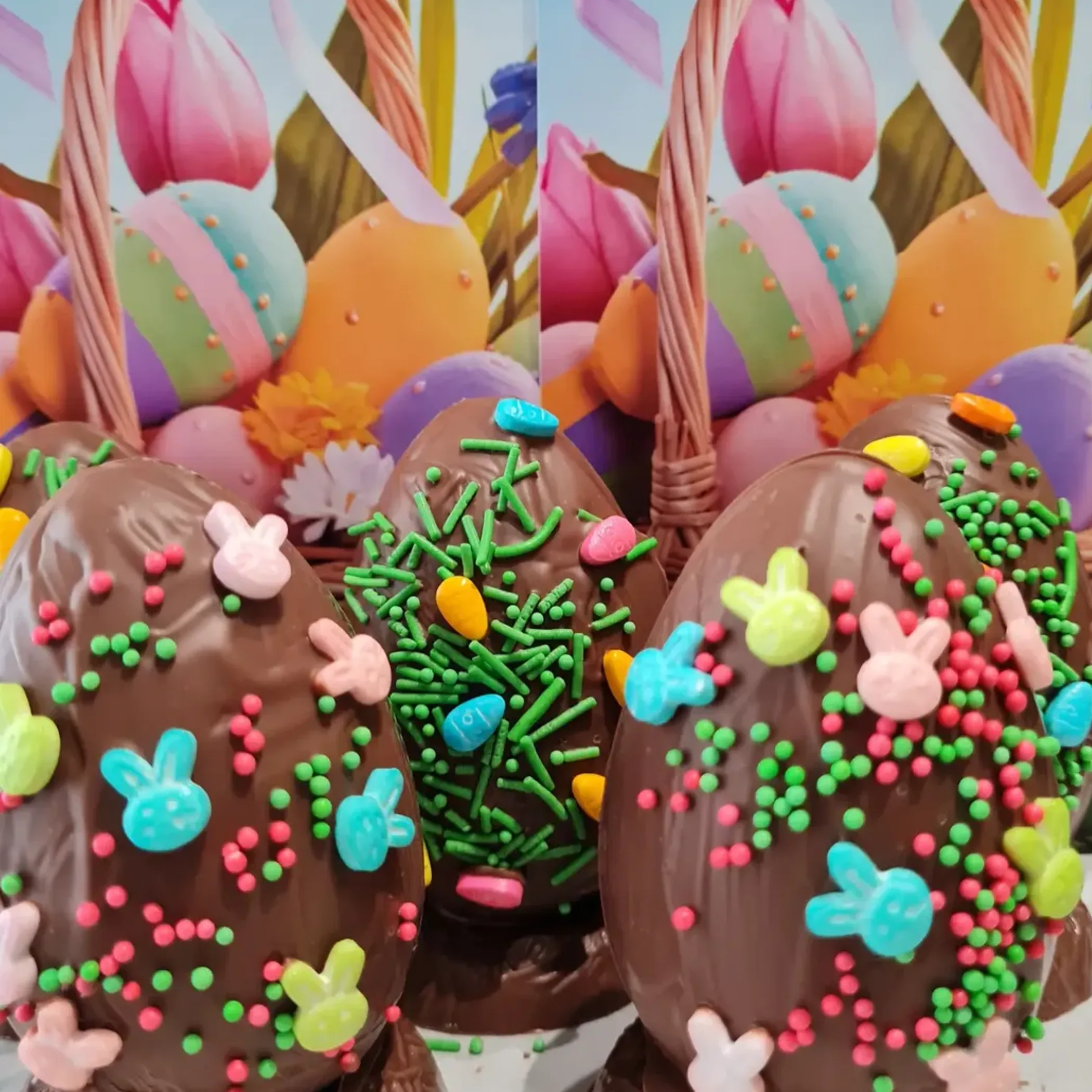 easter chocolate treats display