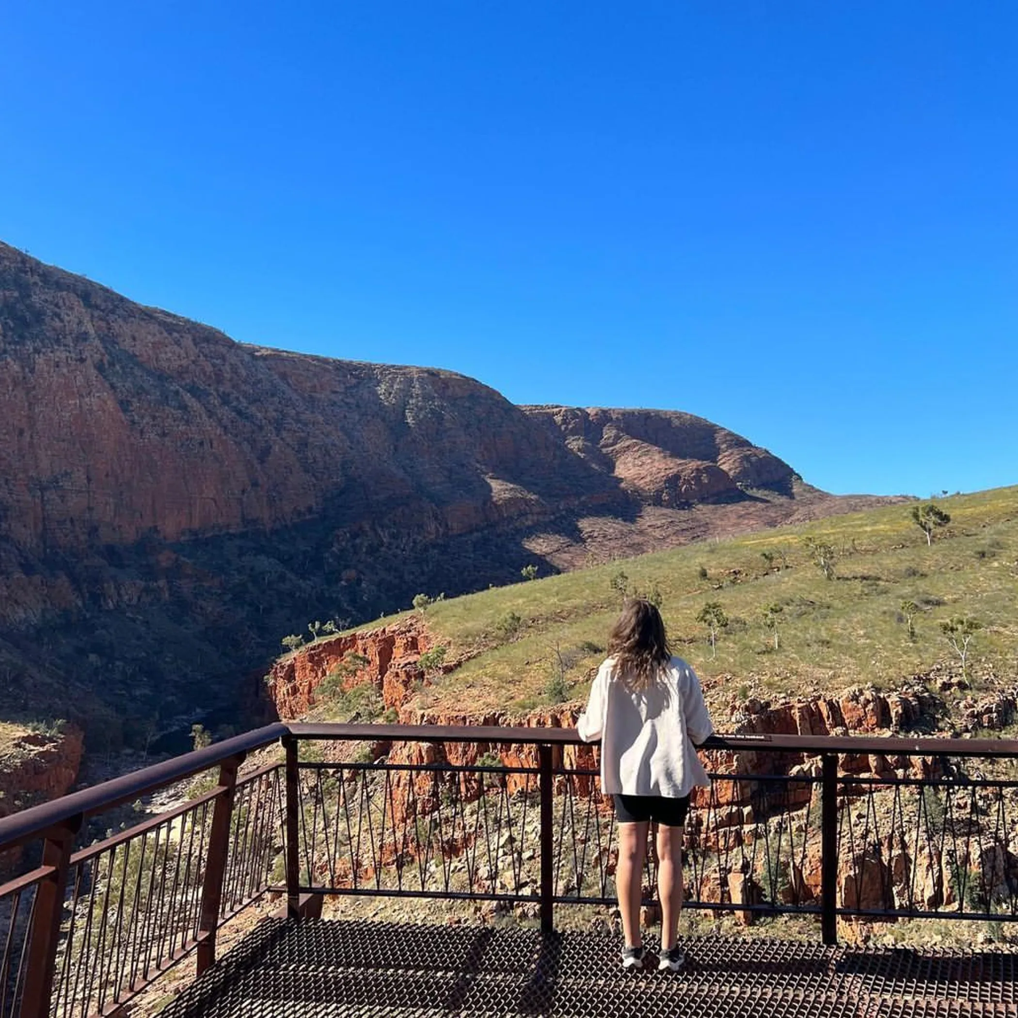 hiker on an outback trail